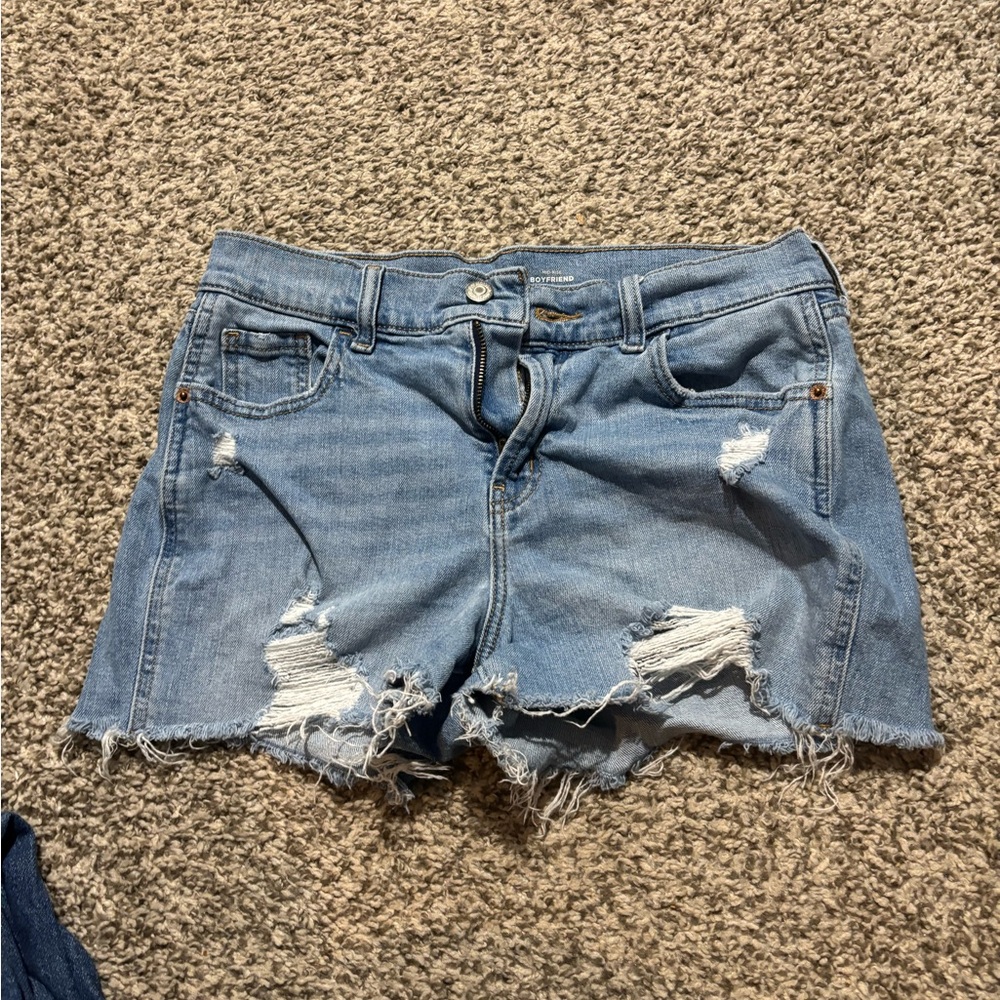 Old Navy Light Blue Distressed Jean Shorts